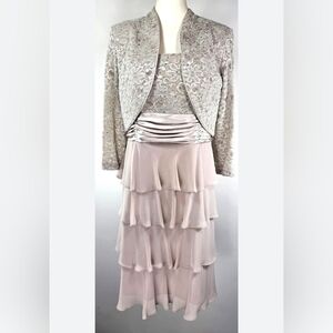 Kathy Roberts Elegant Lace Overlay Dress Set